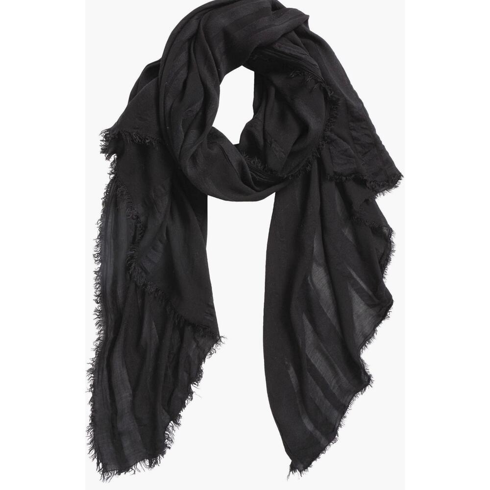 Nordstrom Sheer Stripe Pareo Wrap Black NWT